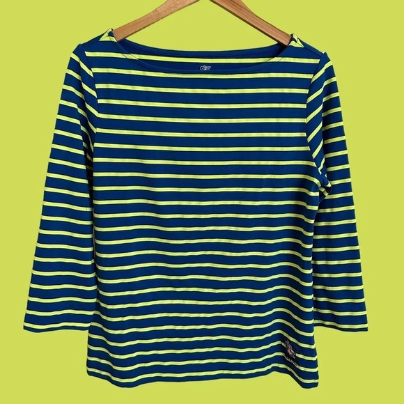 Vineyard Vines Womens Medium Striped Top Bermuda Americas Cup 2017 Sailing Blue - Picture 1 of 4